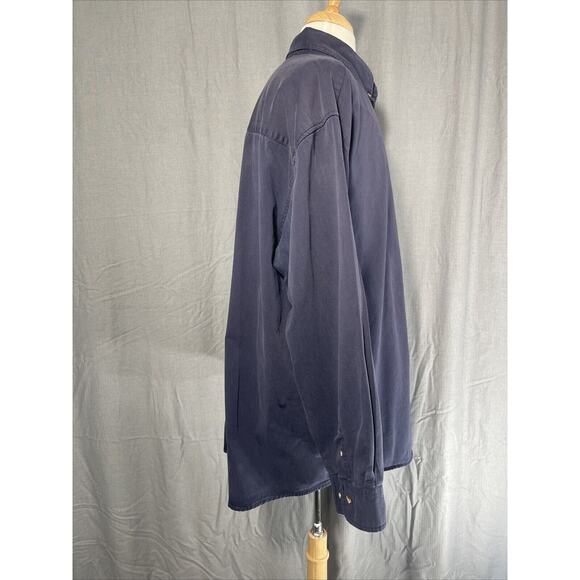 Walt Disney‎ World Shirt Mens XXL Blue Button Down Mickey Mouse White Logo - Picture 4 of 10